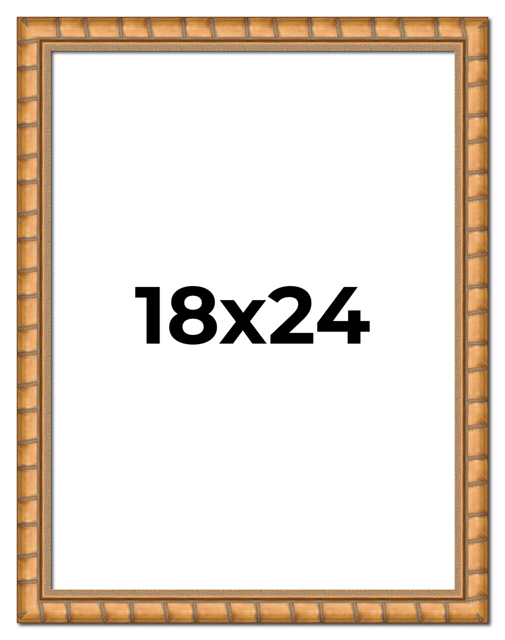 18x24 Modern Bamboo Picture Frame with UV-Resistant Acrylic & Acid Free Backing, Available in 5 Finishes - Gold, Silver, Brown, Black, and Natural